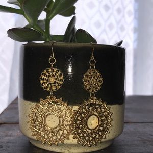 Gold earrings